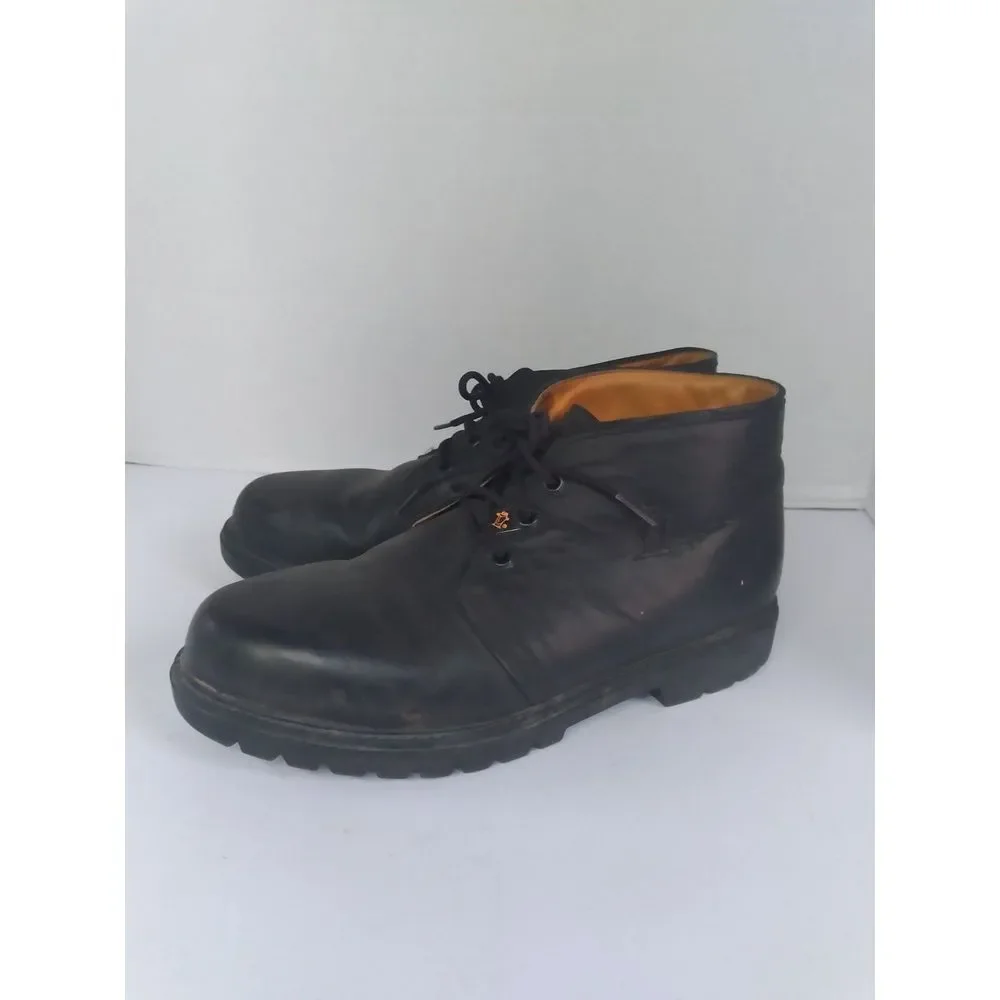 Classic‎ Black Leather Chukka Boots Lace-up Ankle Desert Combat Work Boots